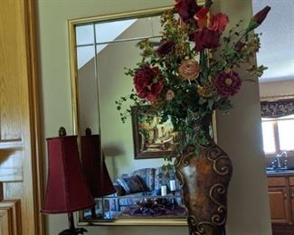 Mirror & a Decorative Plant