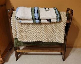 Wood Blanket Holder