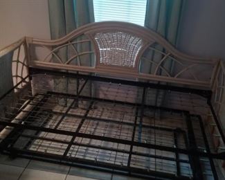 WICKER DAY BED. NO MATTRESSES.