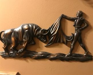$ 40.00 - Vintage Cast Metal Bull Fighting by H. J. Wilkie  