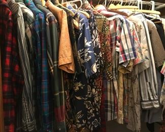 $ 82.00 - Large group of men's size medium shirts - over 40 shirts, ties and belts