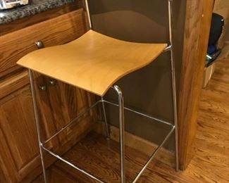 $ 44.00 - Postmodern Campus Bar Dining Stool by Lammhults (only one) Made in Sweden - small damaged area top right, see photos