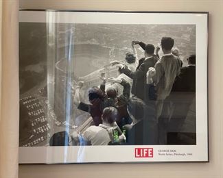 Framed Life magazine George Silk, World Series Poster. Pittsburgh, 1960. 