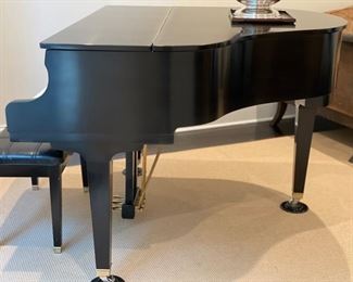 Wurlitzer ebony baby grand piano and bench. Photo 2 of 4. 
