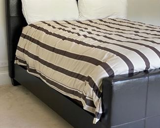 Room & Board Queen leather bed frame. Bedding and mattress set sold separately. Photo 2 of 3. 