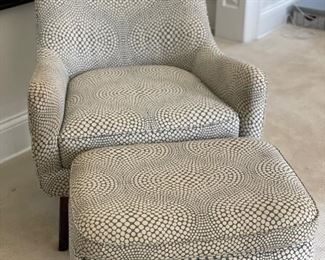 Room & Board upholstered chair and ottoman. 