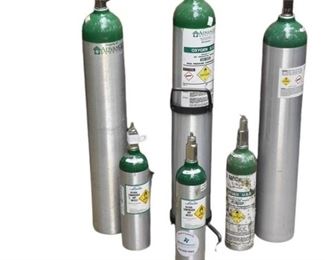 21. Group Lot Of Oxygen Tanks AS IS
