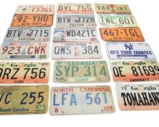 33. Eighteen 18 License Plates