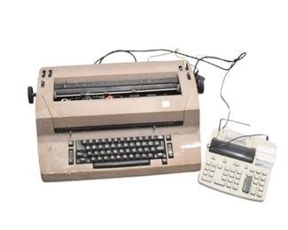 49. IBM Correcting Selectric II Typewriter and TI Calculator