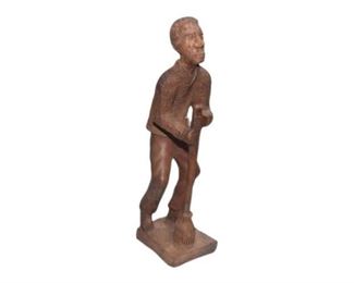 53. Carved Wood Sculpture Of Man