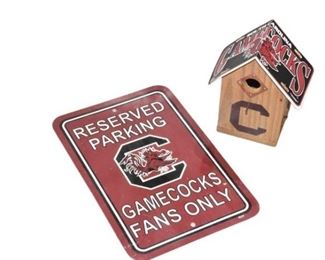 57.South Carolina GAMECOCKS Bird House and Parking Sign