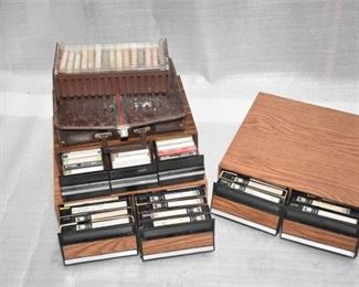 72. VHS and Cassette Tapes With Holders