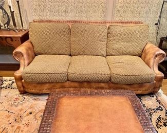 Custom designed leather sofa