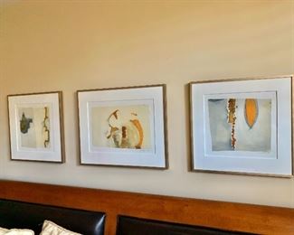 Set of three framed art "Mythos" Mary Mackey