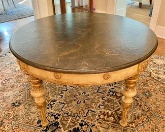 Custom table with faux marble painted top