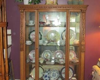 Golden Oak Display Cabinet 