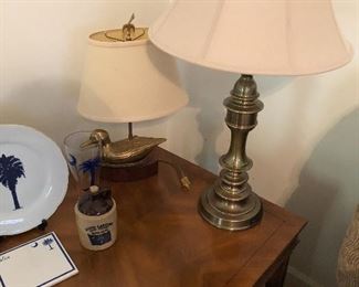 End table and lamps