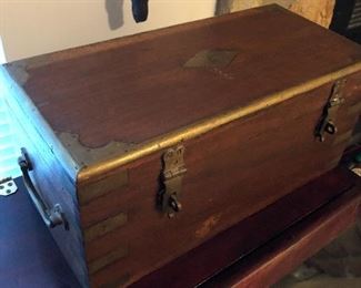 Brass inlayed box