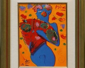 Max Fan Dancer Art Plaque on Porcelain