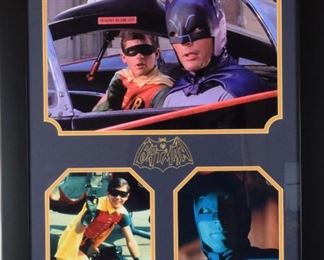 Batman and Robin Adam West Signed Collage