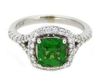 1.76ct Tsavorite & 0.47ct Diamond Ring