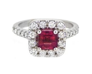 1.20ct Tourmaline & 1.13ct Diamond Ring
