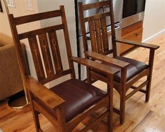 Pair of Stickley Arm Chairs