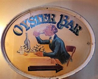 Hand Painted Advertising Sign "Oyster Bar"