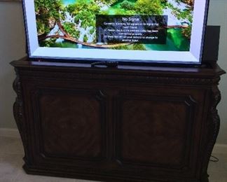 LG 4 K SMART OLED TV, OLEDD55C9PUA. Furniture in Motion E243527 TV Lift Box, 57 1/2" W x 35" H x 18" D. 