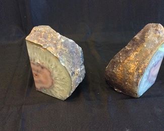 Geode Bookends Brazil, 6" H.