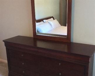 Dresser with Mirror, Impressions by Thomasville, 68 1/4" x 35 1/2" H x 19" D. 