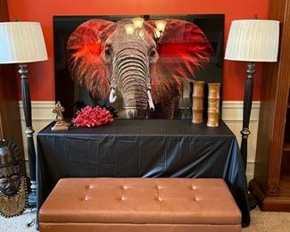 Floor Lamps, storage ottoman