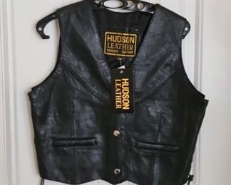 Hudson Leather Motorcycle Vest