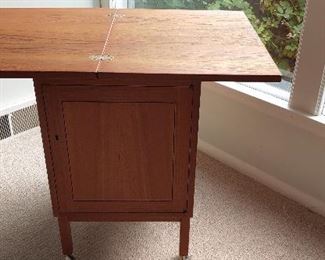 Mid-century cabinet with rotating top