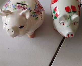 Vintage ceramic piggy banks