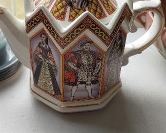 Vintage Sadler China Teapot King Henry the 8th And His Six Wives Made in England
