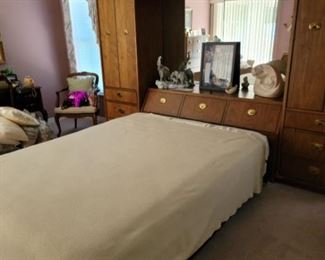 Headboard Mirror 63" wide, 44" tall with Queen Mattress and box spring 