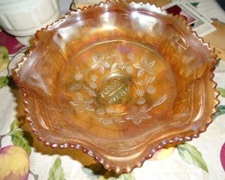 carnival glass bowl