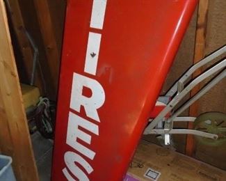 metal tire sign. (excellent condition)