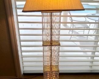 Gaetano Sciolari Brass and Glass Floor Lamp for Lightolier 