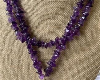Sterling Silver and Amethyst Necklace