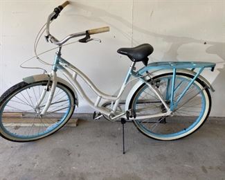 Vintage Schwinn Point Bench Blue Ladies Bac