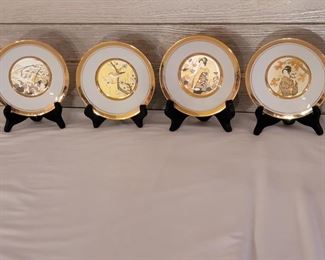 (4) The Japanese Floral Calendar Chokin Plates (3 of 3)