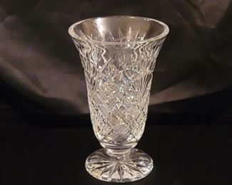 Cut Crystal Footed Vase