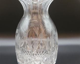 Lead Cut Crystal Vintage Vase, Yugoslavia