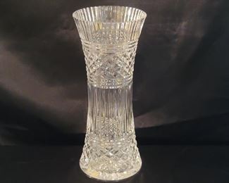 Large Lead Cut Crystal Vase