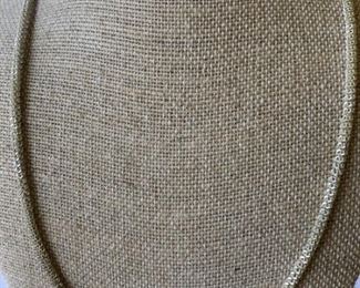 Sterling Silver 23in Sparkly Chain Necklace Made in Italy