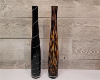 (2) Noble Excellence Art Glass Vases, Poland