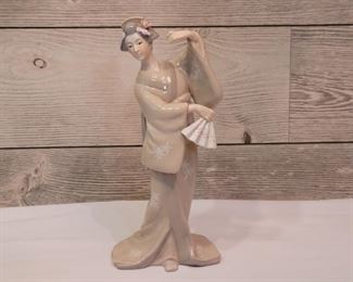 White Japanese Porcelain Geisha