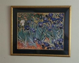 Framed IRISES Print by Vincent Van Gogh